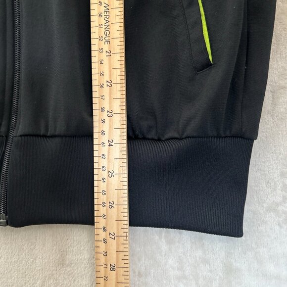 Adidas Ventex Track Jacket | Neon Yellow Black Red Stripes | Retro 90s - Picture 10 of 13